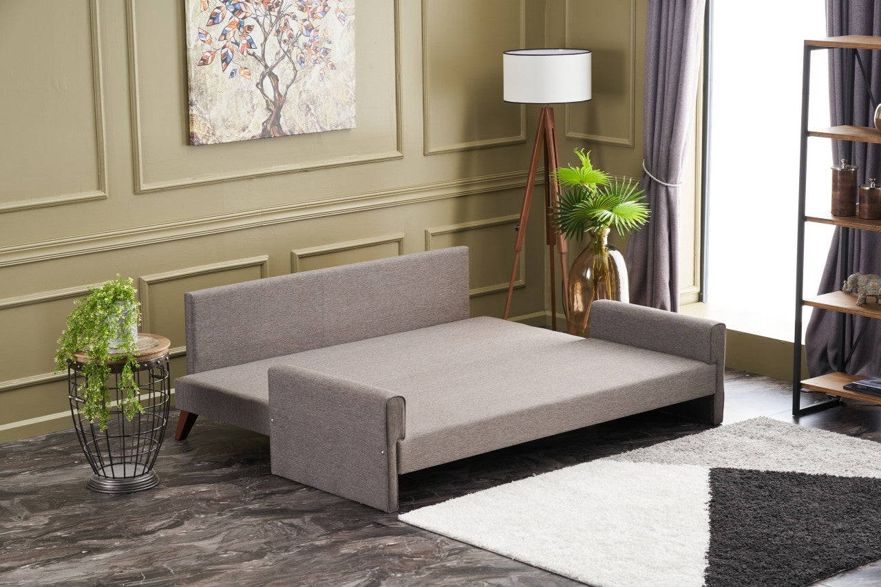 Bella Sängsoffa - Brun 3-Sits Sängsoffa