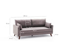 Bella Sängsoffa - Brun 3-Sits Sängsoffa