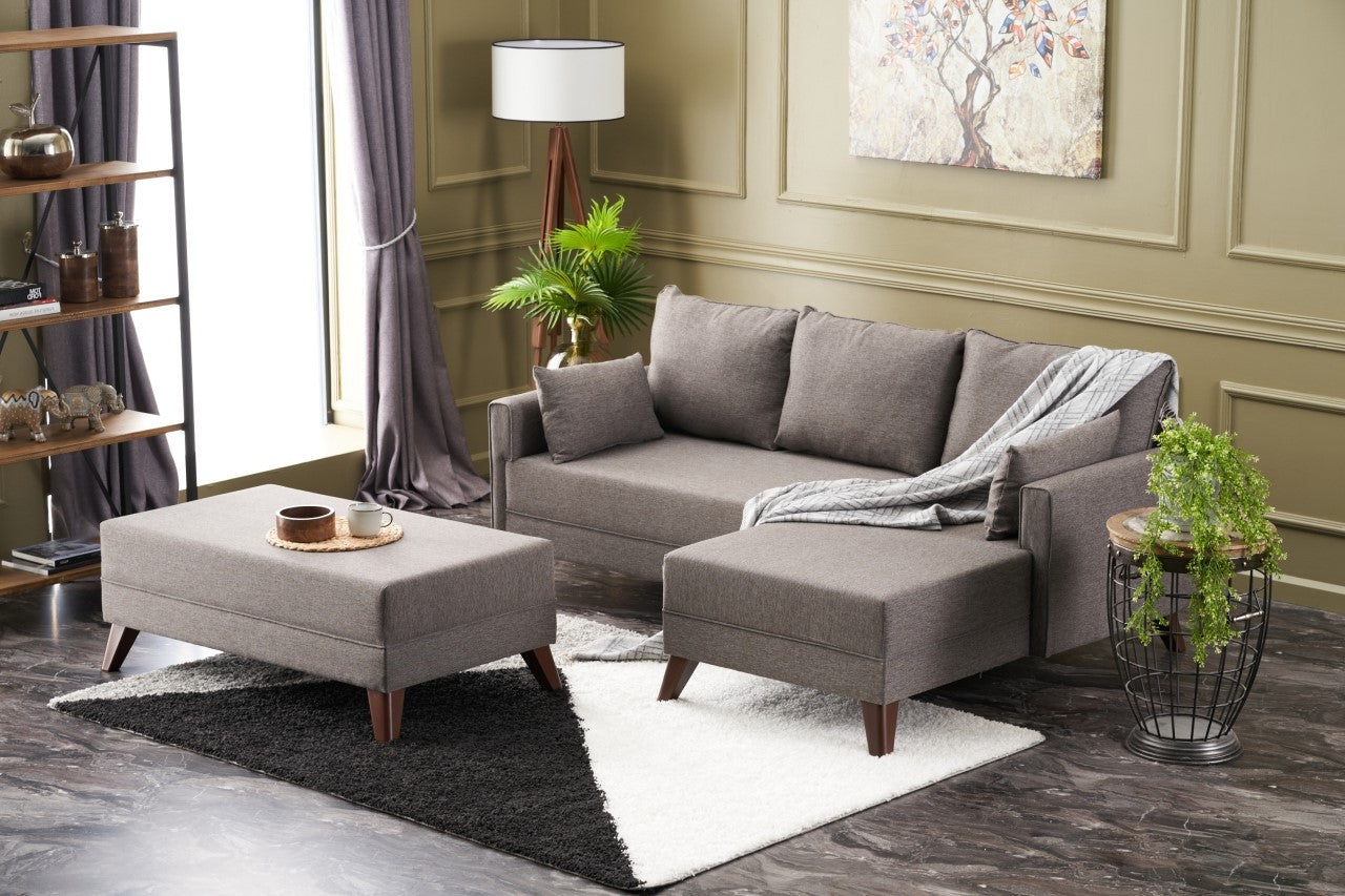 Bella Mini Soffa i Hörn Höger - Brun Hörn Soff-Säng