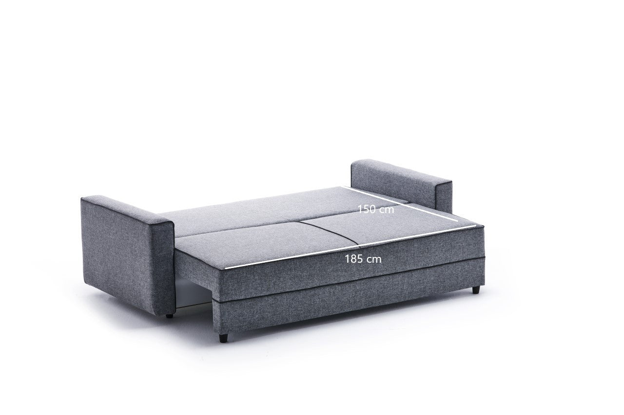 Ece - Grå 3-sits sängsoffa