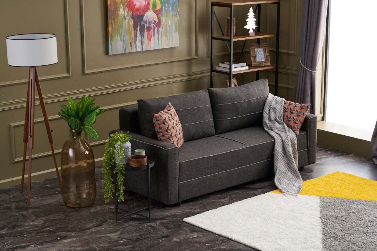 Ece - Antracit 3-sits sängsoffa