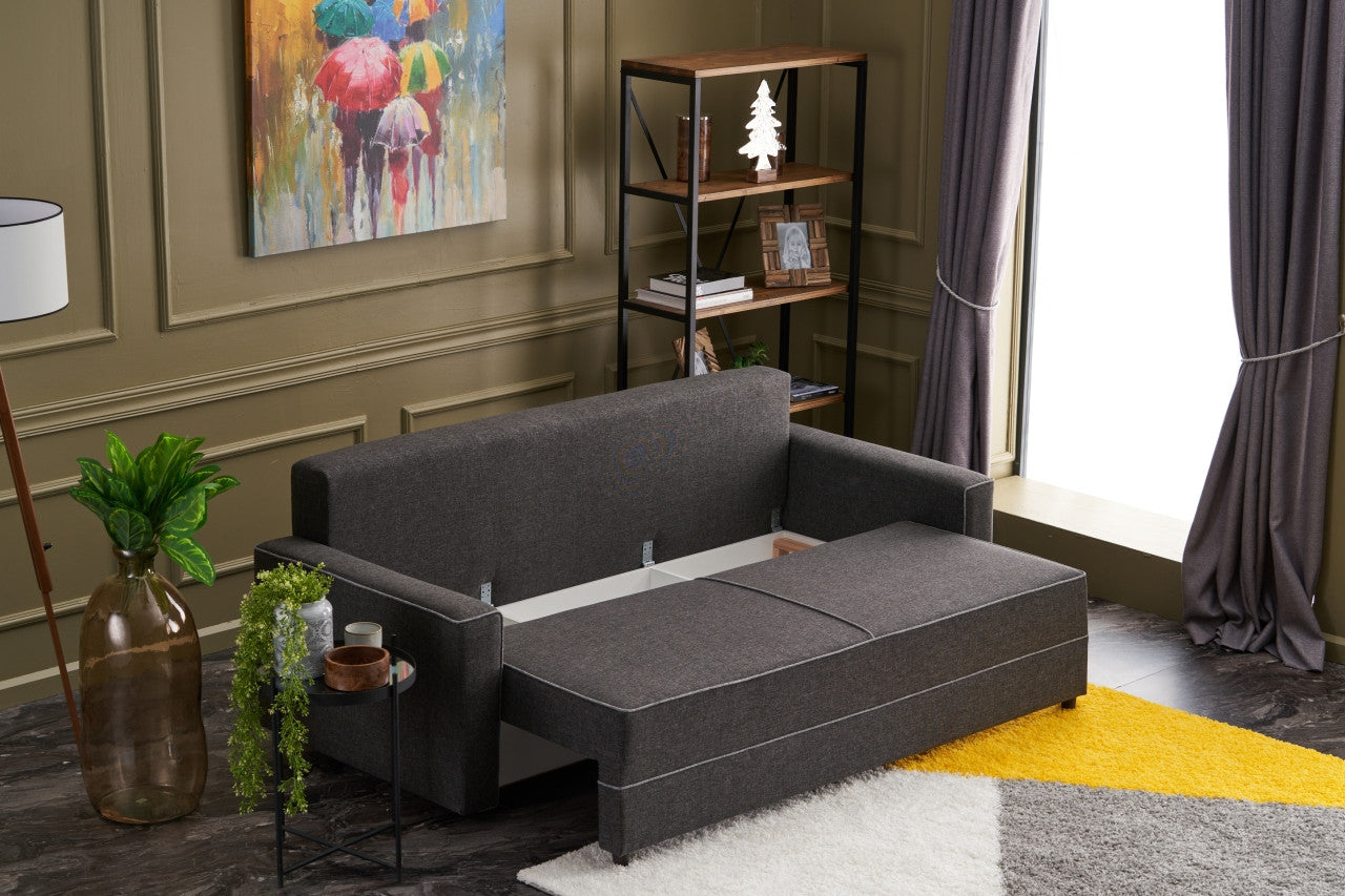 Ece - Antracit 3-sits sängsoffa
