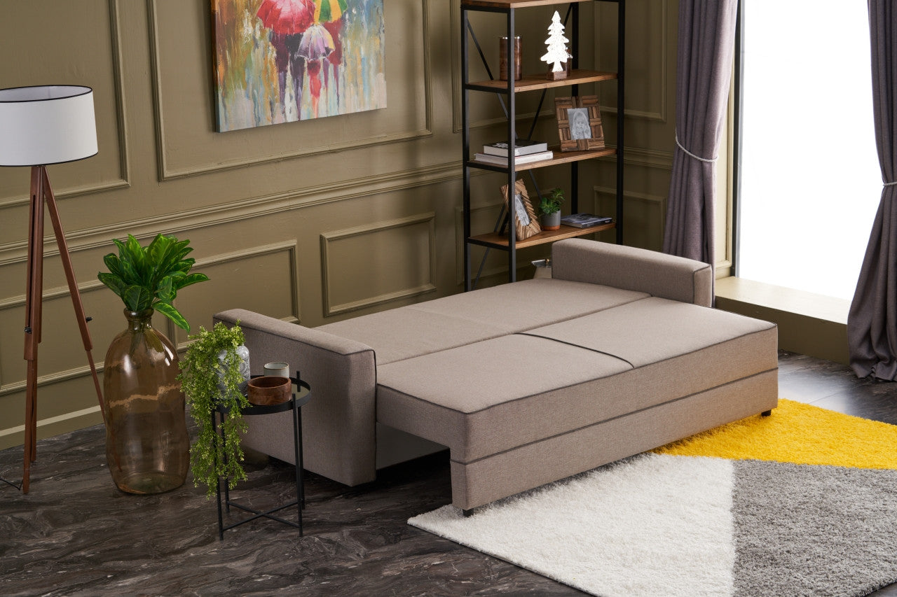 Ece - Kräm 3-sits sängsoffa