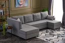Ece Panoramik - Grey Corner Sofa-Bed
