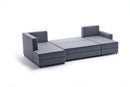 Ece Panoramik - Grey Corner Sofa-Bed
