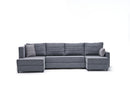 Ece Panoramik - Grey Corner Sofa-Bed