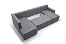 Ece Panoramik - Grey Corner Sofa-Bed