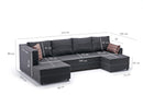 Ece Panoramik - Anthracite Corner Sofa-Bed