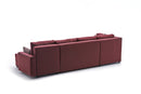 Ece Panoramik - Claret Red Corner Sofa-Bed