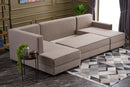 Ece Panoramik - Cream Corner Sofa-Bed