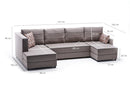 Ece Panoramik - Cream Corner Sofa-Bed