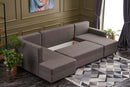 Ece Panoramik - Brown Corner Sofa-Bed
