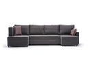 Ece Panoramik - Brown Corner Sofa-Bed