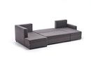 Ece Panoramik - Brown Corner Sofa-Bed