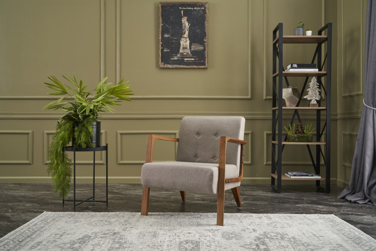 Kemer - Cream Wing Chair