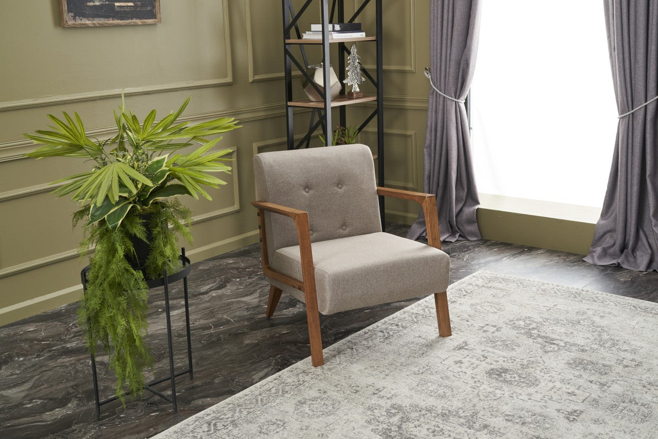 Kemer - Cream Wing Chair