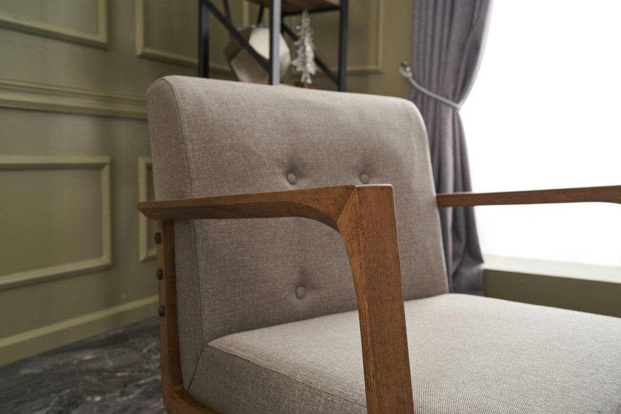 Kemer - Cream Wing Chair