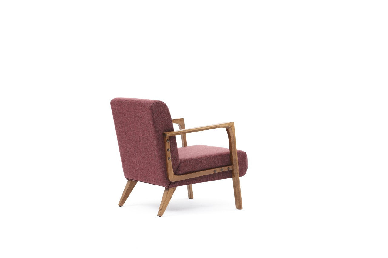 Kemer - Claret Red Wing Chair