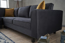 Kale Velvet - Anthracite Corner Sofa