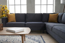 Kale Velvet - Anthracite Corner Sofa