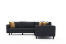 Kale Velvet - Anthracite Corner Sofa