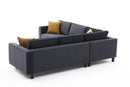 Kale Velvet - Anthracite Corner Sofa