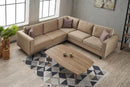 Kale Velvet - Cream Corner Sofa