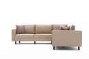 Kale Velvet - Cream Corner Sofa