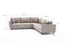 Kale Linen - Cream Corner Sofa