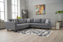 Kale Linen - Grey Corner Sofa
