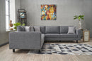 Kale Linen - Grey Corner Sofa