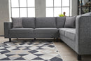 Kale Linen - Grey Corner Sofa