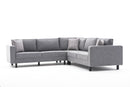 Kale Linen - Grey Corner Sofa