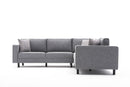 Kale Linen - Grey Corner Sofa