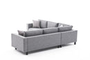 Kale Linen - Grey Corner Sofa