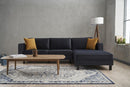 Kale Velvet Right - Anthracite Corner Sofa