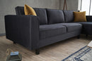 Kale Velvet Right - Anthracite Corner Sofa