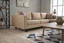 Kale Velvet Right - Cream Corner Sofa
