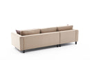 Kale Velvet Left - Cream Corner Sofa