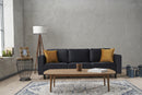 Kale Sammet - Antracit 3-Sits Soffa