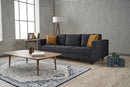 Kale Sammet - Antracit 3-Sits Soffa