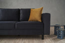 Kale Sammet - Antracit 3-Sits Soffa