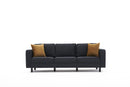 Kale Sammet - Antracit 3-Sits Soffa
