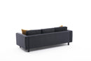 Kale Sammet - Antracit 3-Sits Soffa