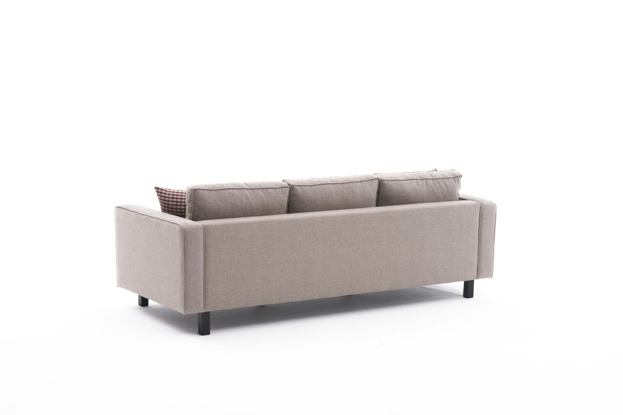 Kale Linen - Cream 3-Sitssoffa
