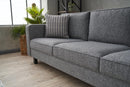 Kale Linen - Grey 3-Sitssoffa