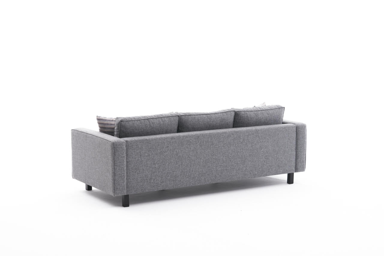 Kale Linen - Grey 3-Sitssoffa