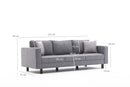 Kale Linen - Grey 3-Sitssoffa