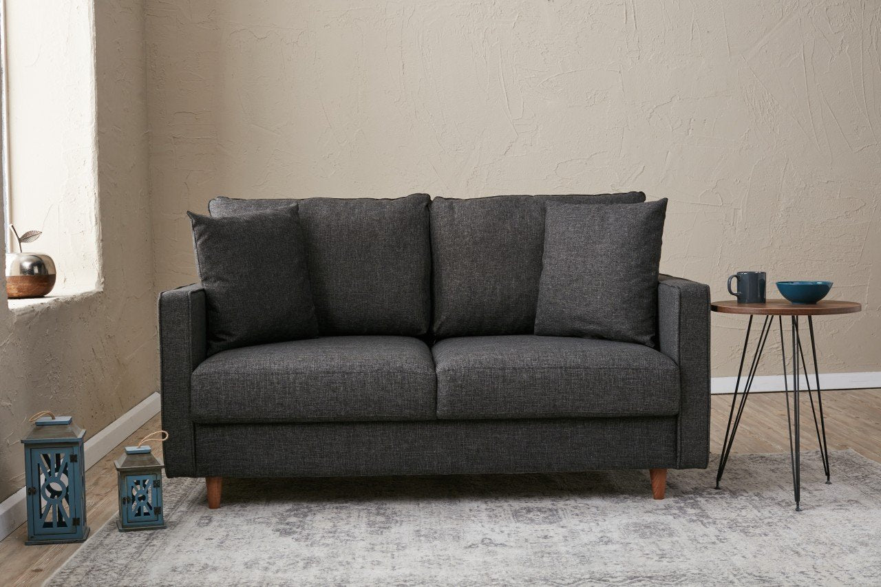 Eva - Antracit 2-Sits Soffa