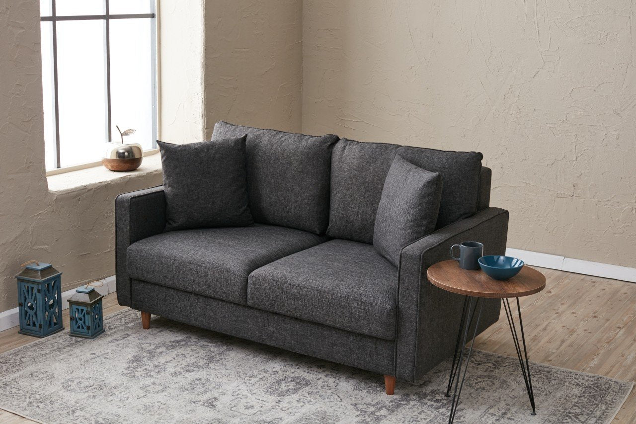 Eva - Antracit 2-Sits Soffa